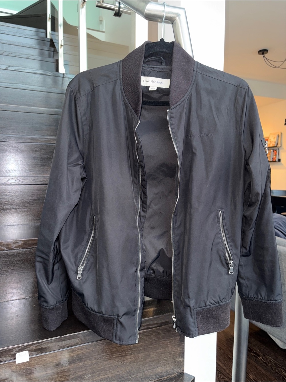 Calvin Klein Black Lightweight Bomber Jacket
